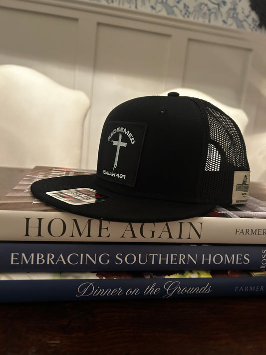 Redeemed Isaiah 43:1 - Flat Billed Trucker Hat
